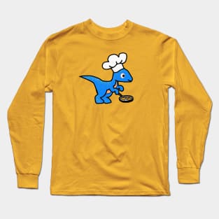 Hanukkah Velociraptor with Chef's Hat (No Text) Long Sleeve T-Shirt